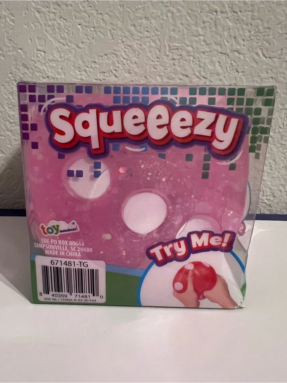 Authentic Squeeezy Pink Glitter Dice Squishy!🩷🎲🩷🎲